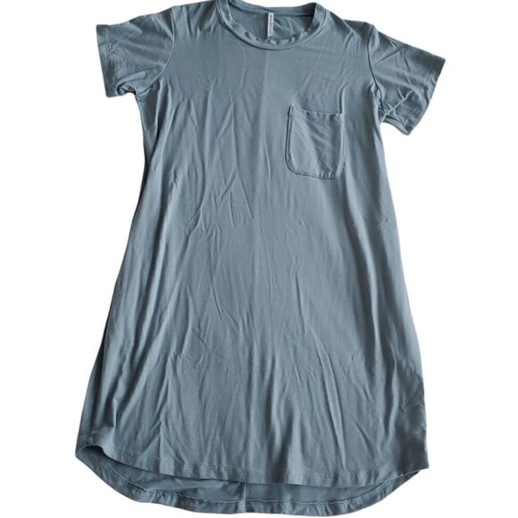 Backcountry Sky Blue Jersey Knit T-shirt Dress with Pockets Medium - Picture 4 of 11